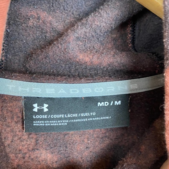 Under Armour Hoodie Threadborne Orange Tie Dye M - Picture 9 of 9